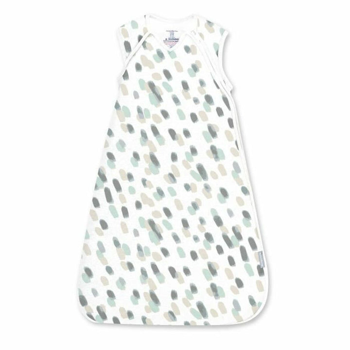 Ingenuity Schlafsack 6-18 Monate mit Pinselstrichmuster in Grün, Grau und Beige.