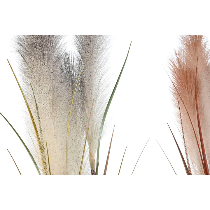 Dekorative Home ESPRIT Pflanzen mit flauschigen, neutralen und hellbraunen Federn und grünen Stielen.