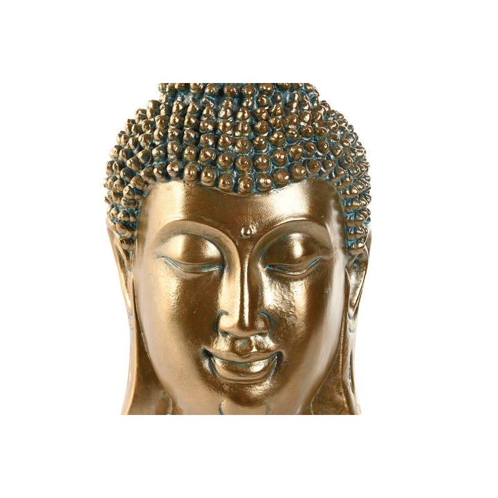 Goldener Buddha Kopf Deko-Figur mit orientalischem Flair. Detailreiche Home Dekoration.