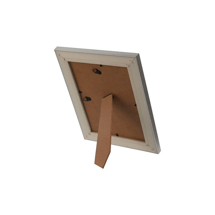 Silberner Fotorahmen mit Kristall-Akzent. Romantischer Fotorahmen mit Aufsteller.