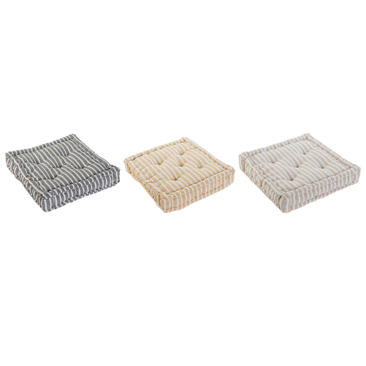 3er Set ESPRIT Kissen, gelb beige mit Streifen. Mediterrane Home Deko.