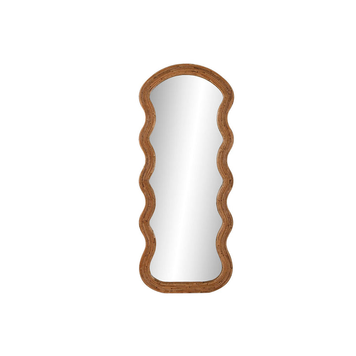 Langer Wandspiegel mit natürlichem Rattan Rahmen - homely Family Shop