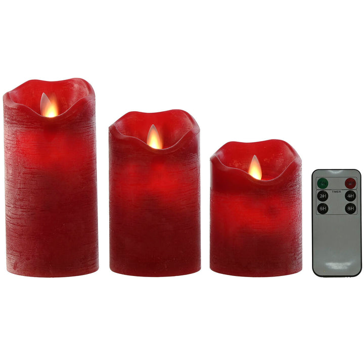 Rote ESPRIT LED-Kerzen mit Timer und Fernbedienung - homely Family Shop