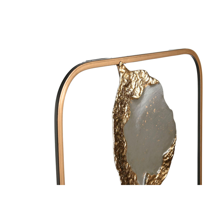 Moderne ESPRIT Wanddekoration in Grau und Gold mit Blumenmuster und einzigartiger Textur.