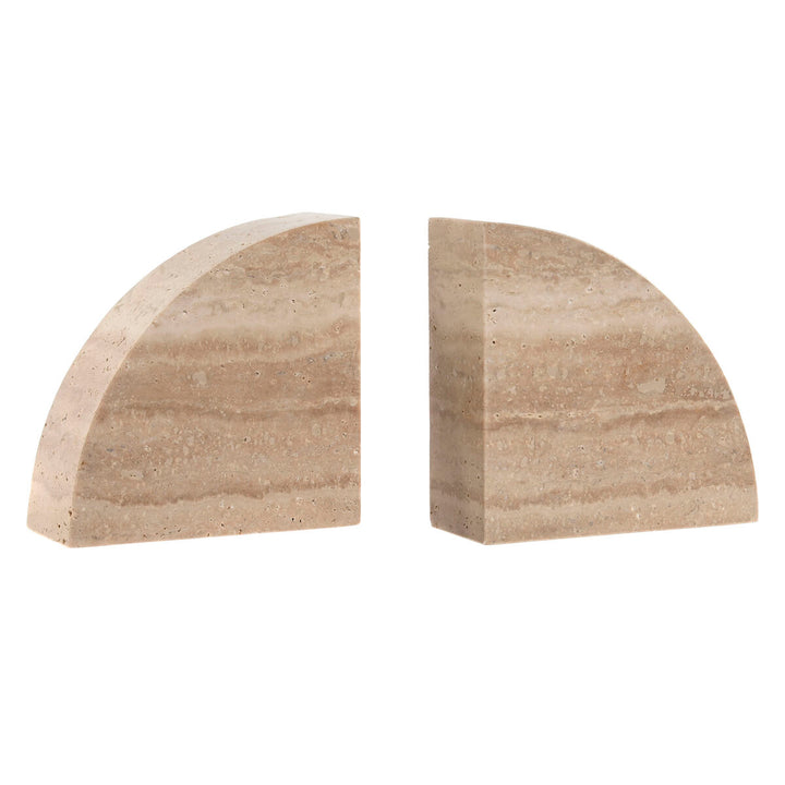 Braune Marmor Buchstützen im Halbkreis Design - homely Family Shop