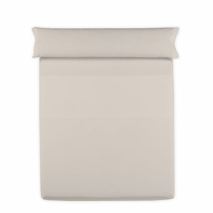 Hellbeige Hosteline Leinen Oberlaken King Size mit passendem Kissenbezug.