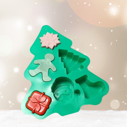 homely Silikon Backform mit 6 Weihnachtsmotiven für festliche Leckereien - homely Family Shop