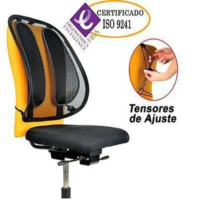 Fellowes 9191301 Rückenlehne: Schwarz, verstellbar und ergonomisch für optimalen Sitzkomfort.