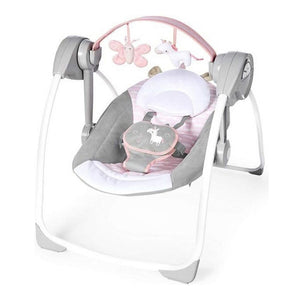 Ingenuity Flora Babyschaukel hellrosa mit Einhorn Mobile - homely Family Shop