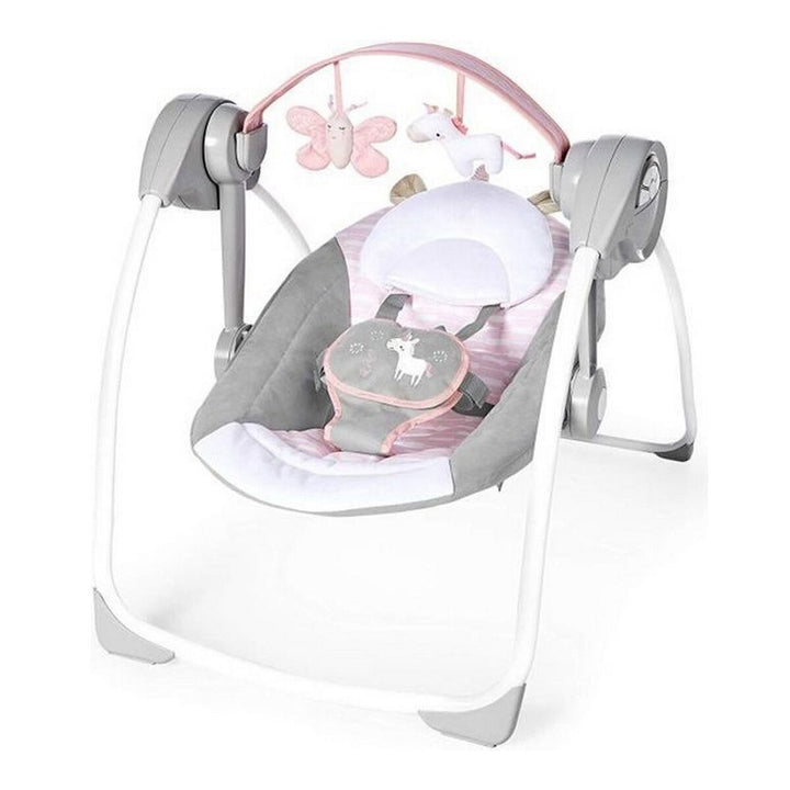 Ingenuity Flora Babyschaukel hellrosa mit Einhorn Mobile - homely Family Shop