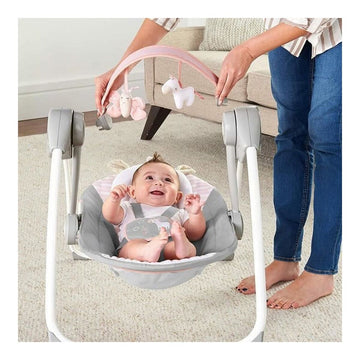 Ingenuity Babyschaukel Flora hellrosa mit Spielzeug für Baby Entertainment - homely Family Shop