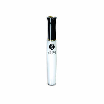Weisse Shunga Pleasure Kit Flasche mit schwarzem Deckel und goldenen Akzenten.