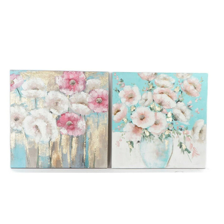 DKD Home Decor Blumenvase Bild im Shabby Chic Stil mit Blumen - homely Family Shop