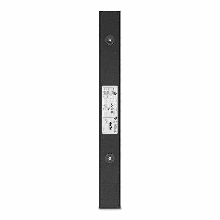 Schwarzer APC AP6003A Stromverteiler mit Montagepunkten und technischer Information.