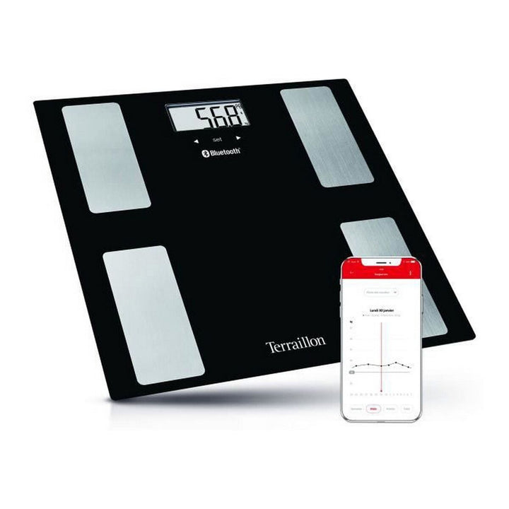Schwarze Terraillon Digitalwaage mit App für Healthcare - homely Family Shop