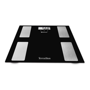 Schwarze Terraillon Kristall Personenwaage mit Bluetooth Funktion - homely Family Shop