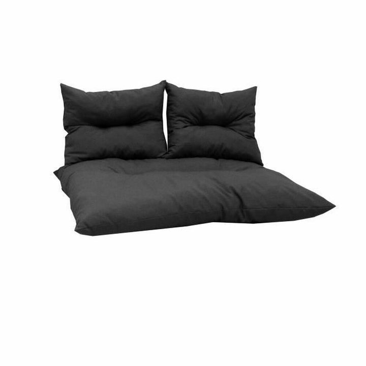 Dunkelgraues Kissen Set für Palettenmöbel. Inklusive Sitzkissen und zwei Rückenkissen.