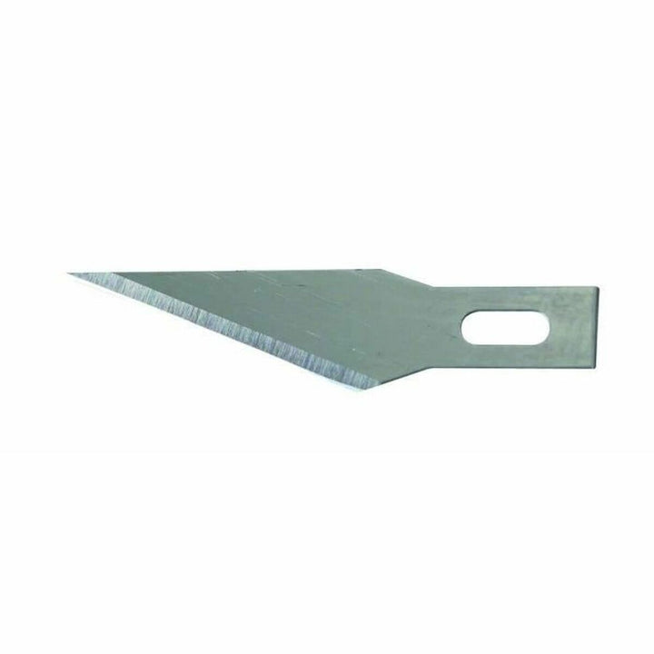 Graue Stanley Cutter-Klinge aus Edelstahl mit scharfer Spitze.