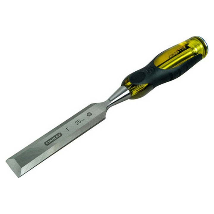 Stanley Stechbeitel mit Stahlklinge und gelb-schwarzem Griff für präzise Metall- und Holzbearbeitung.