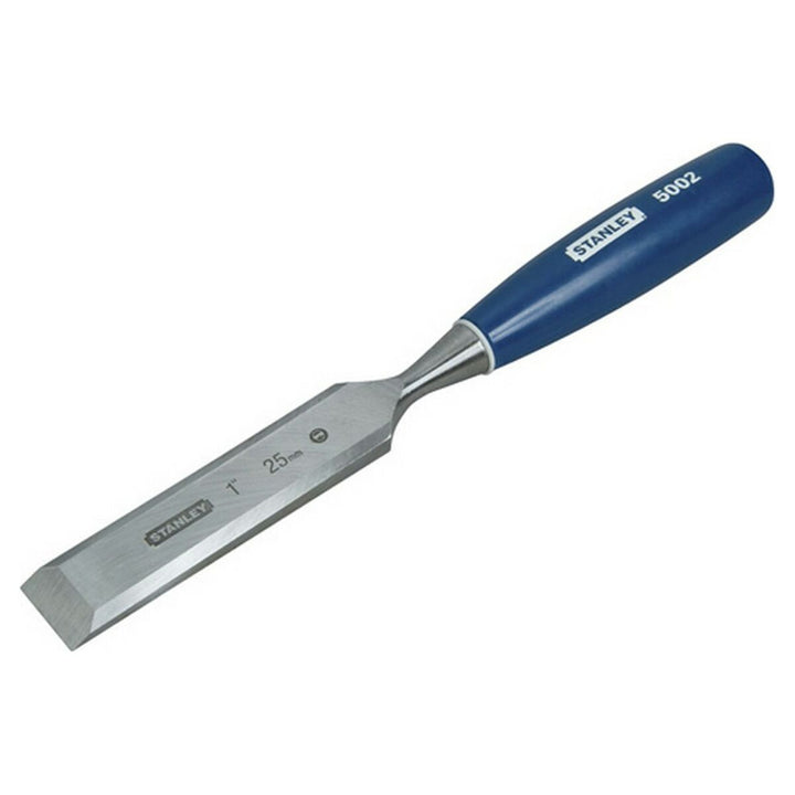 Stanley Stechbeitel aus Stahl, 32 mm mit blauem Griff. Werkzeug zum Formen von Holz.