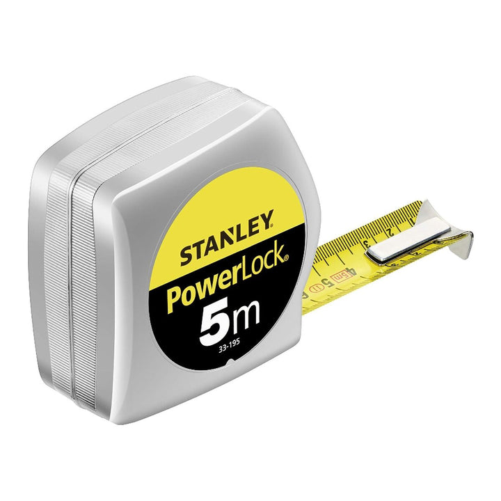 Stanley POWERLOCK Flexometer 5m, ABS Gehäuse. Präzise Messungen mit diesem Bandmaß.