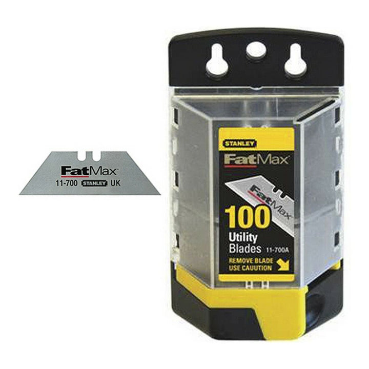 Stanley FatMax Cuttermesser Klingen, 100er Packung. Trapezklinge mit Aussparungen.