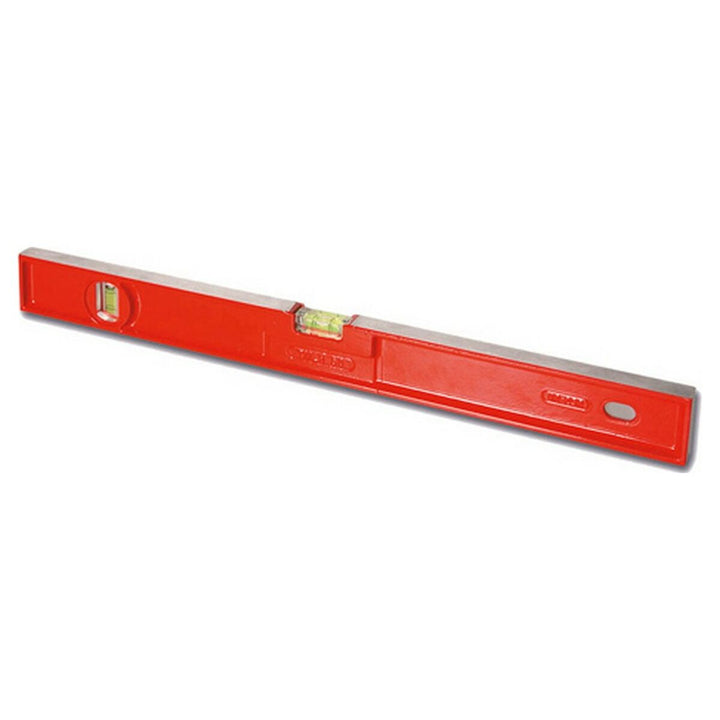 Rote Stanley TMLH Wasserwaage aus Aluminium, 60 cm, mit Libellen zur präzisen Messung.