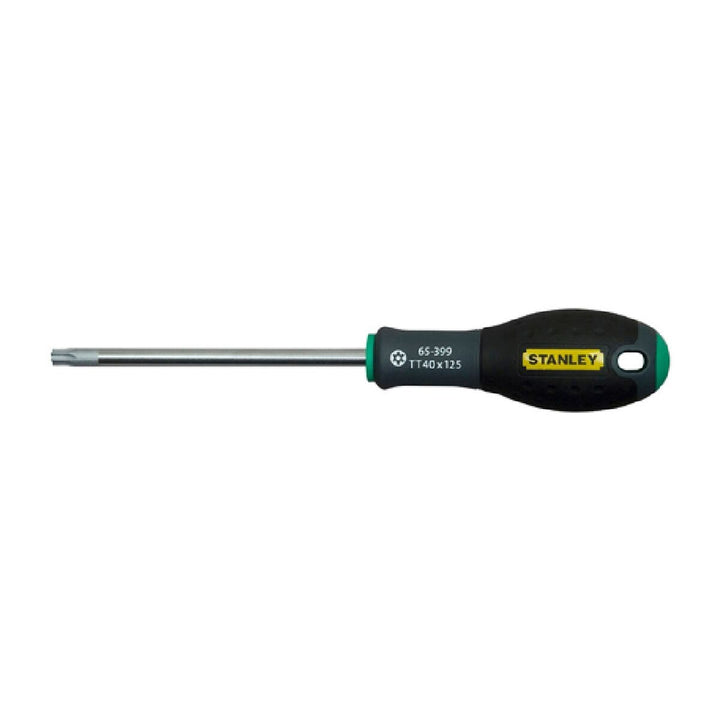Stanley Torx TX15 Schraubenzieher mit ergonomischem Griff und präziser Spitze.