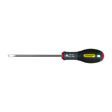 Stanley Mechaniker Schraubendreher mit flachem Kopf und schwarzem/rotem Griff.