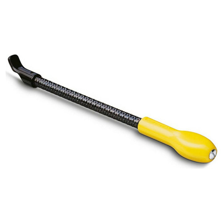 Stanley Surform Schreinerbürste: Schwarze Klinge mit gelbem Griff für komfortable Holzbearbeitung.