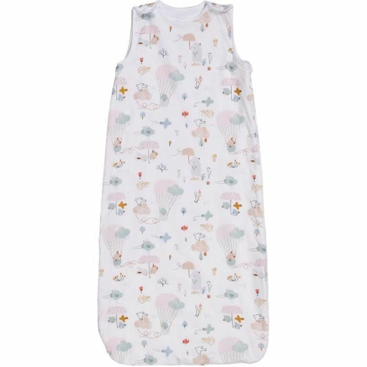 Weißer Tineo Schlafsack mit Ballon und Wolken Muster für Babys.