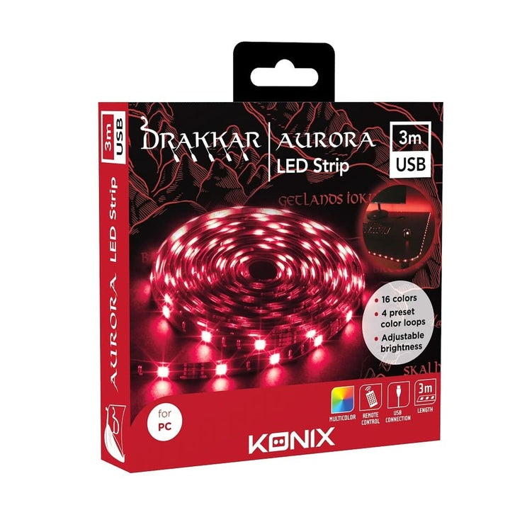 KONIX KX AURORA LED Leiste mit 16 Farben und USB Anschluss - homely Family Shop