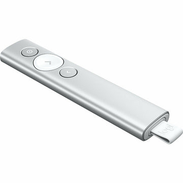 Silberne Logitech Spotlight Fernbedienung mit USB Empfänger - homely Family Shop