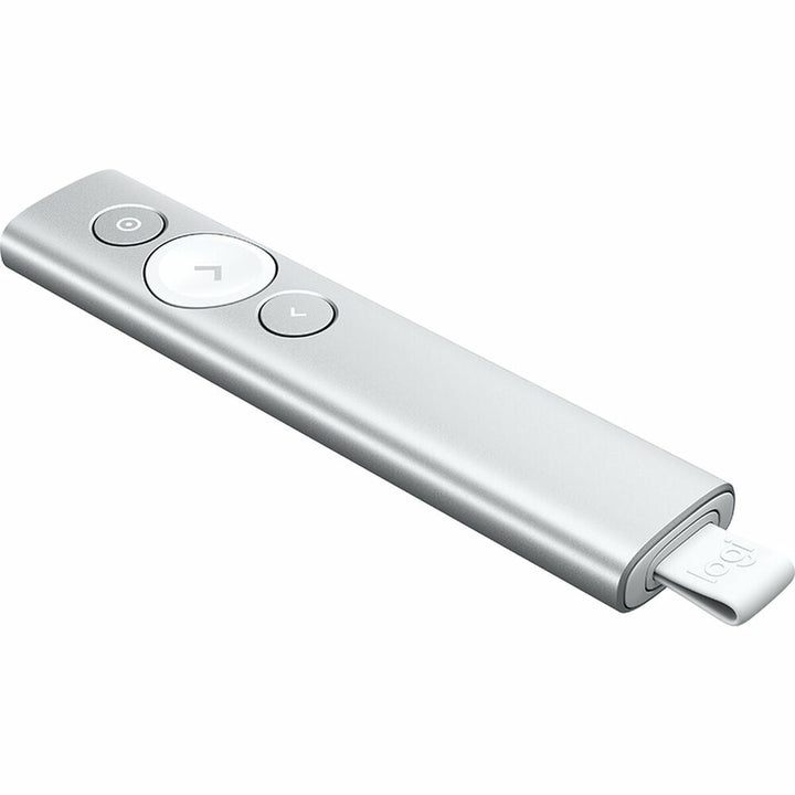 Silberne Logitech Spotlight Fernbedienung mit USB Empfänger - homely Family Shop