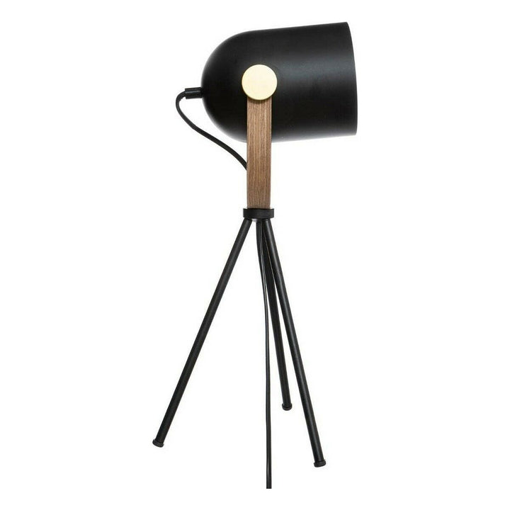 Schwarze Atmosphera Action Tischlampe mit Stativ. Modernes Design mit Holzdetail.