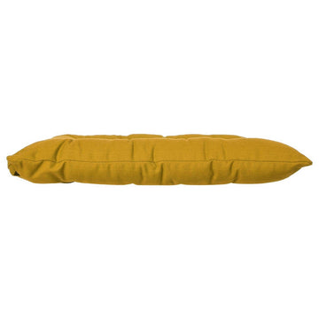 Gelbes Stuhl-Kissen 38 x 38 cm. Bequemes Sitzkissen mit gesteppter Optik.