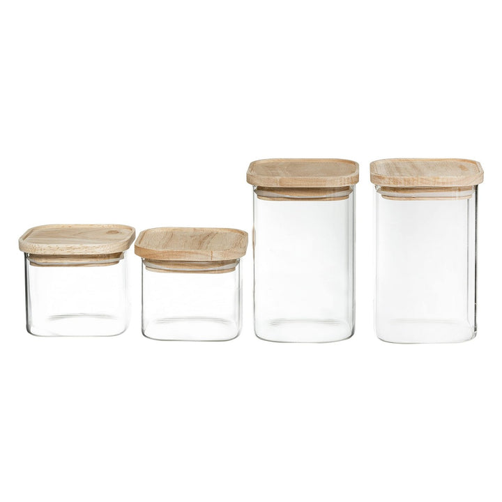 Secret de Gourmet Glas Kanister Set mit Holzdeckel - homely Family Shop