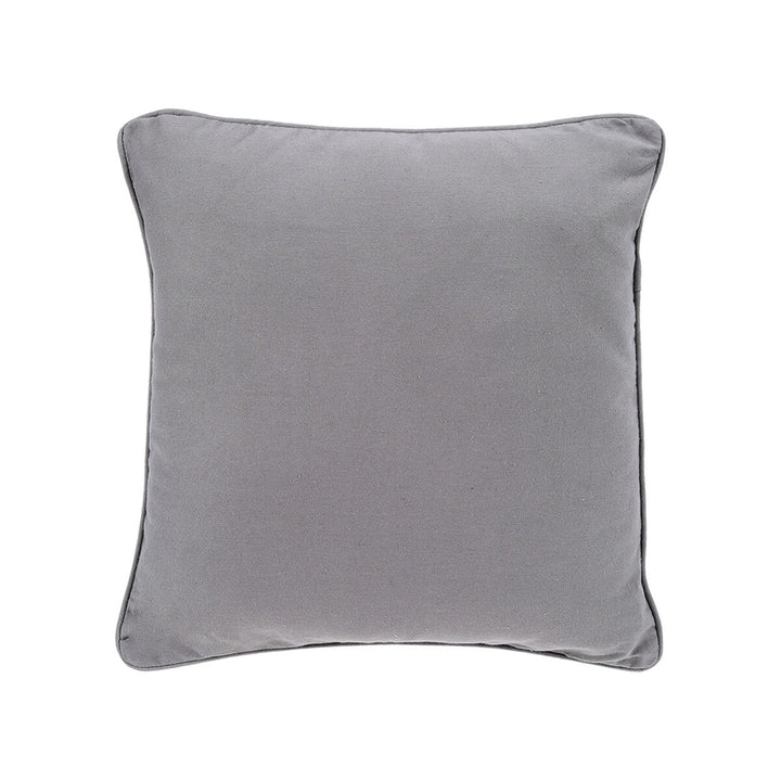 Graues 45x45 cm Kissen aus Baumwolle mit schlichtem Design und klaren Kanten.