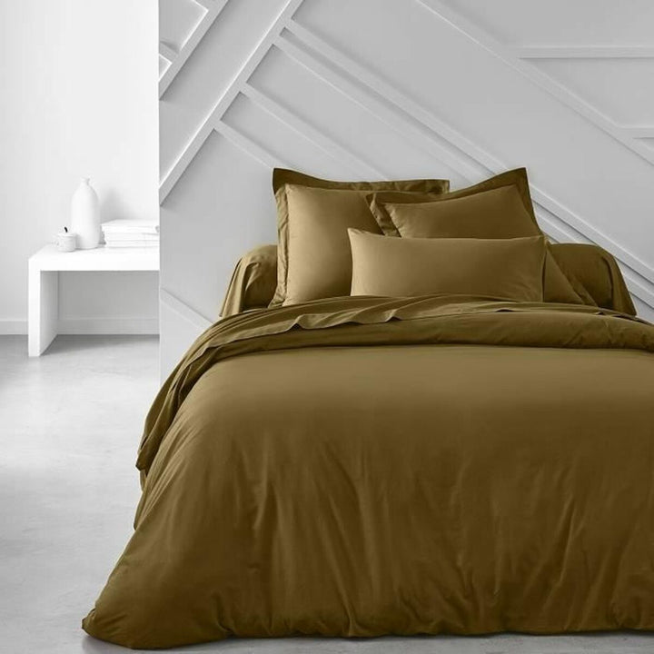 Bronze Spannbetttuch Essential 140 x 200 cm. Elegante, hochwertige Bettwäsche für Schlafzimmer.