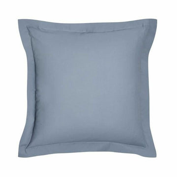 Blauer Denim Kissenbezug, Essential-Kollektion, 63x63 cm. Schlichtes Design mit Rahmen.