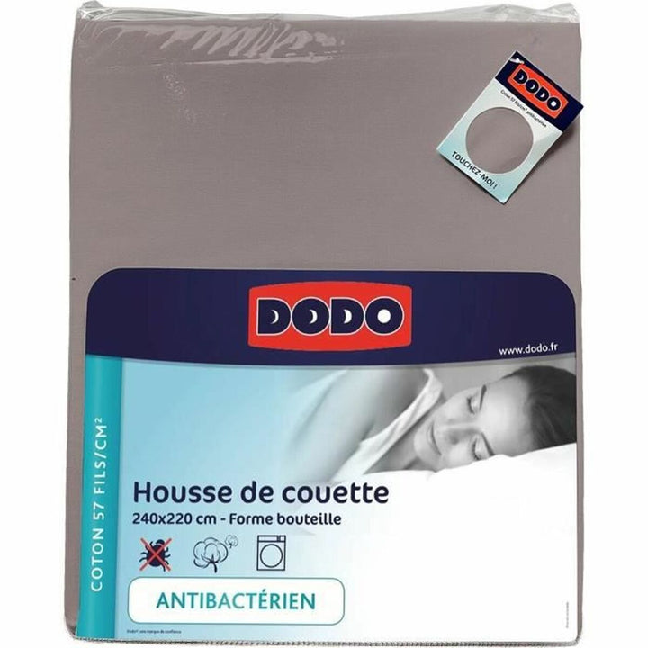 Verpackter, antibakterieller DODO Bettdeckenbezug in Taupe, Größe 240x220 cm.