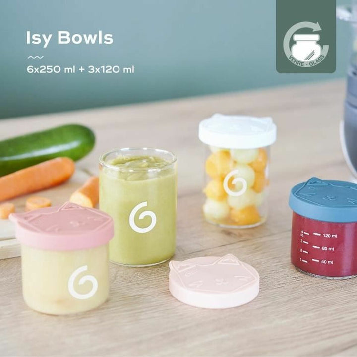 Babymoov Babykost Aufbewahrung in Glas mit bunten Deckeln - homely Family Shop