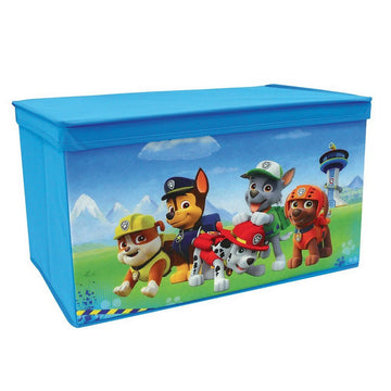 Blaue Paw Patrol Spielzeugkiste für Kinderzimmer mit Paw Patrol Figuren - homely Family Shop