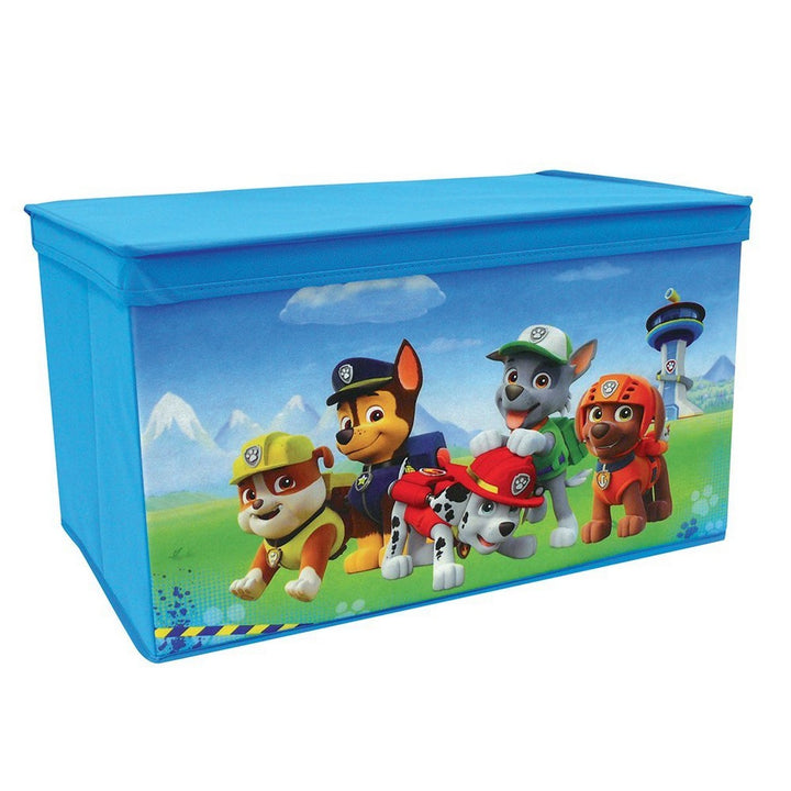 Blaue Paw Patrol Spielzeugkiste für Kinderzimmer mit Paw Patrol Figuren - homely Family Shop