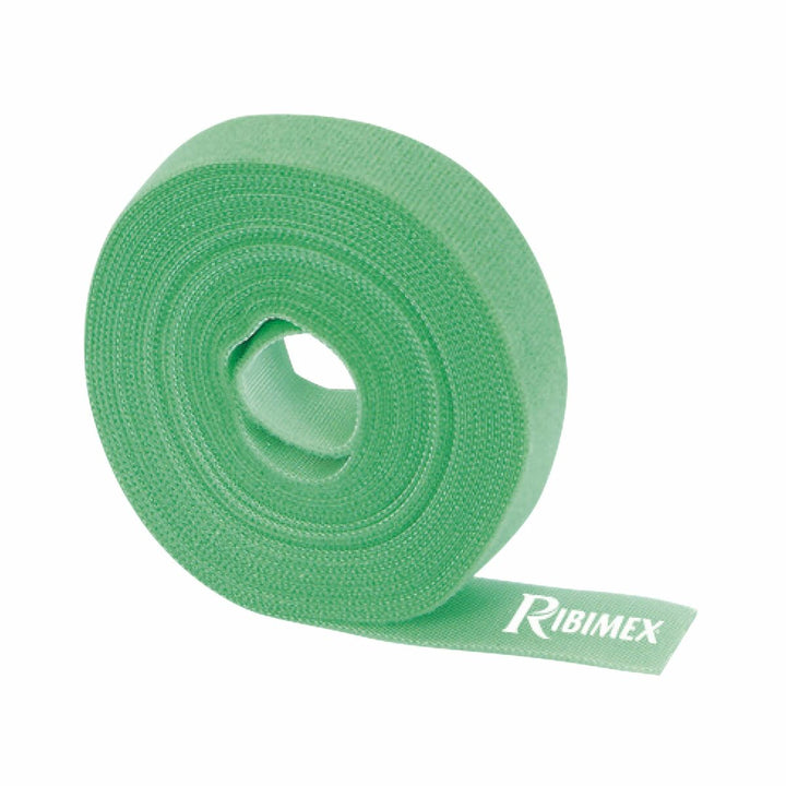 Grüne Ribimex Endlos-Filmrolle, 25 mm breit, aufgerollt.