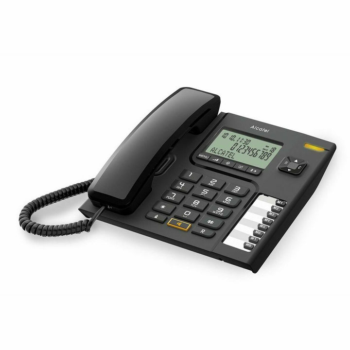 Schwarzes Alcatel T76 Festnetztelefon mit LED-Anzeige und DECT-Technologie - homely Family Shop