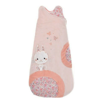 Rosa Domiva Lapinou Schlafsack mit Hasen-Applikation und Blumenmuster für Babys.