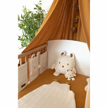 Domiva Schlafsack 0-6 Monate aus 100% Baumwolle im Kinderbett mit Teddybären.