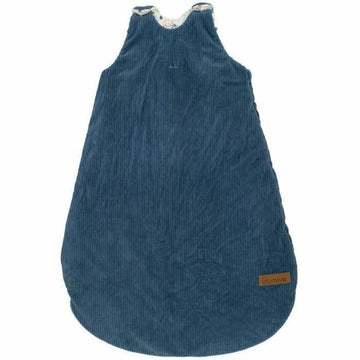 Blauer Domiva Schlafsack mit Cordstruktur. Ärmelloses Design für Babys.