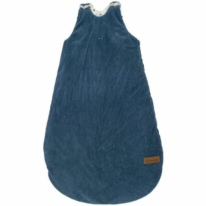Blauer Domiva Schlafsack mit Cordstruktur. Ärmelloses Design für Babys.